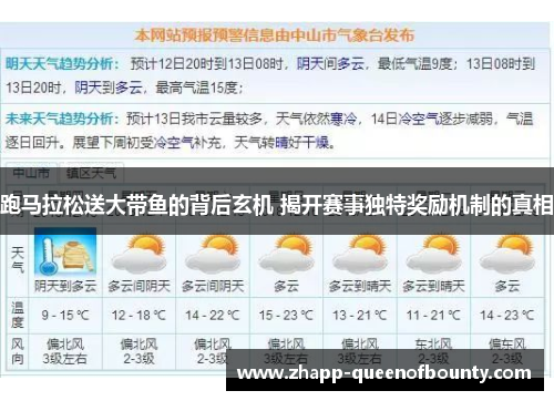 跑马拉松送大带鱼的背后玄机 揭开赛事独特奖励机制的真相